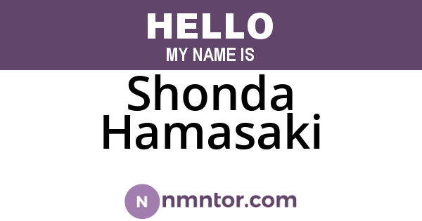 Shonda Hamasaki