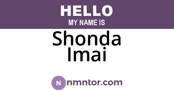 Shonda Imai