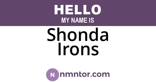 Shonda Irons