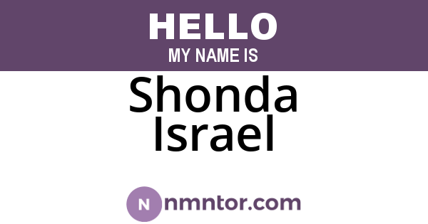 Shonda Israel
