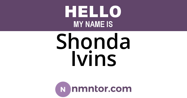 Shonda Ivins