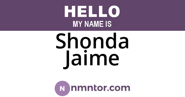 Shonda Jaime