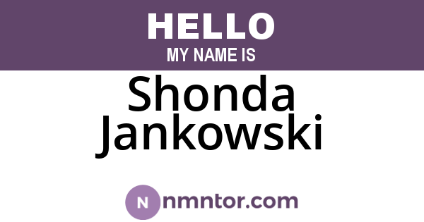 Shonda Jankowski