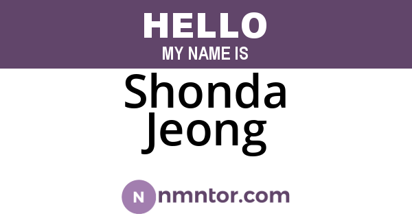 Shonda Jeong