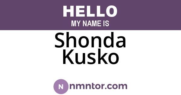 Shonda Kusko