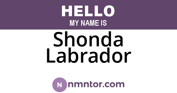 Shonda Labrador