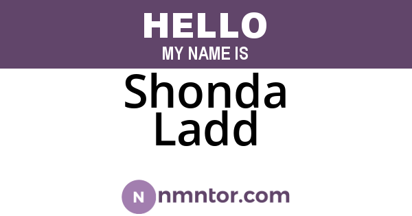 Shonda Ladd