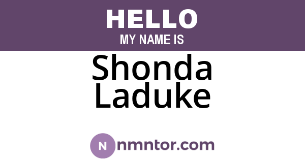 Shonda Laduke