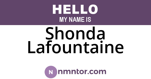 Shonda Lafountaine