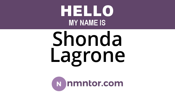 Shonda Lagrone