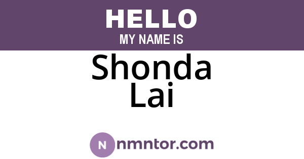 Shonda Lai