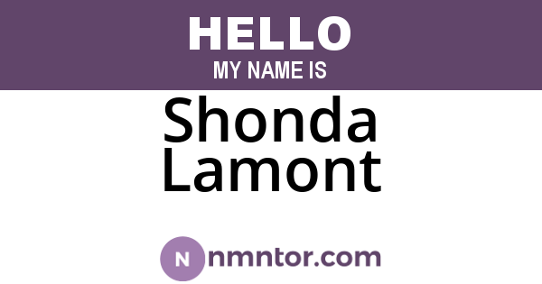 Shonda Lamont