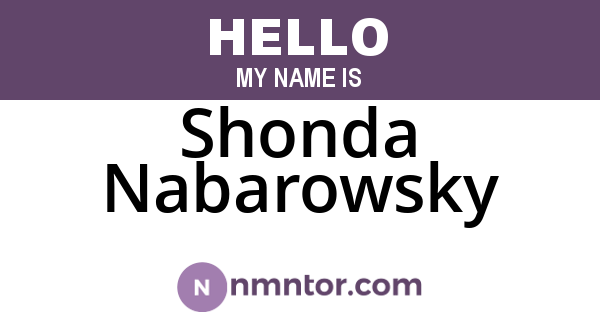 Shonda Nabarowsky