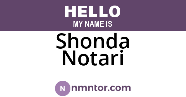 Shonda Notari