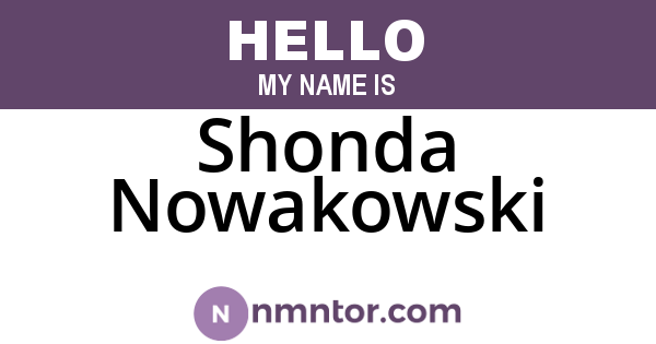 Shonda Nowakowski