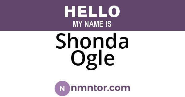 Shonda Ogle