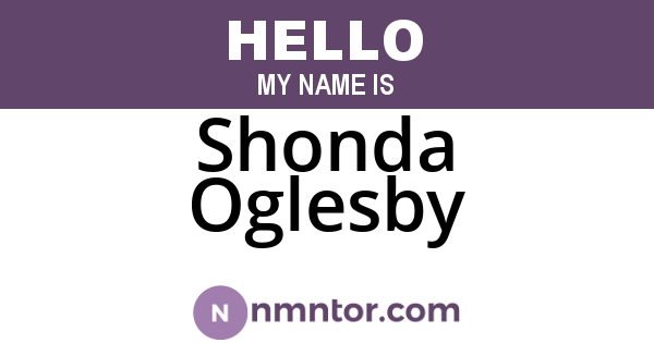 Shonda Oglesby