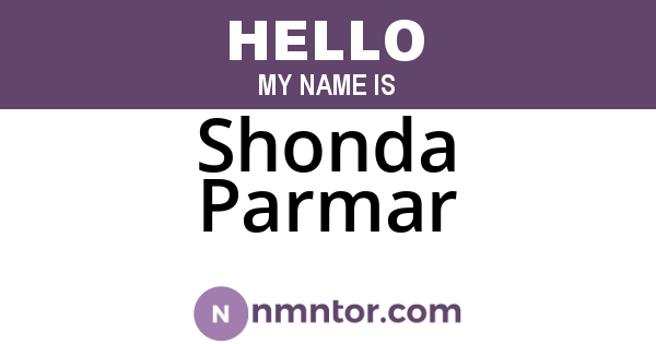 Shonda Parmar