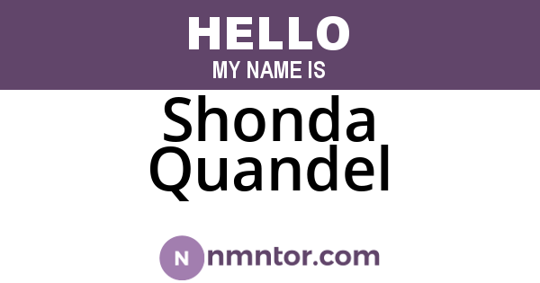 Shonda Quandel