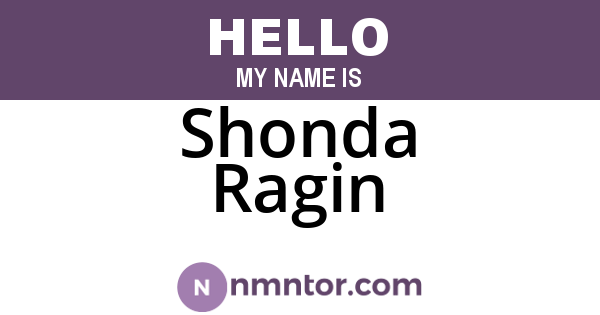 Shonda Ragin