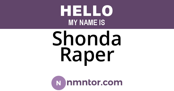 Shonda Raper