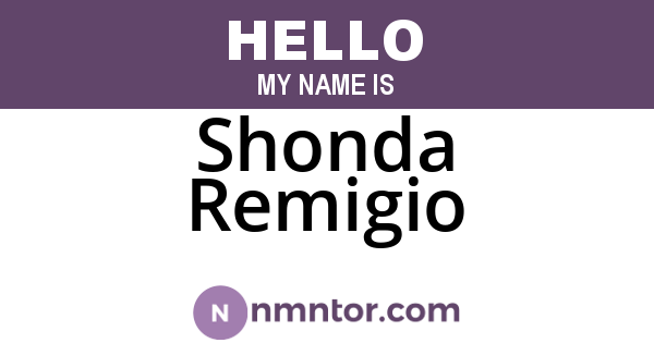 Shonda Remigio