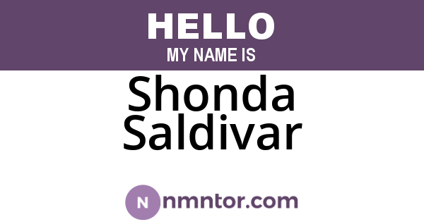 Shonda Saldivar