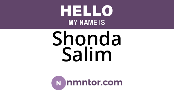 Shonda Salim