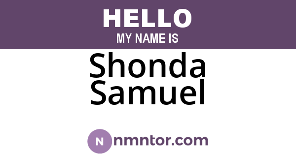 Shonda Samuel