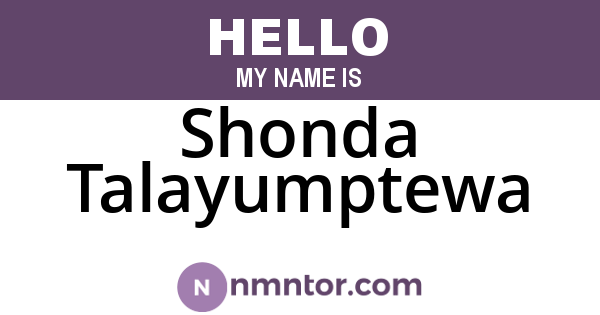 Shonda Talayumptewa