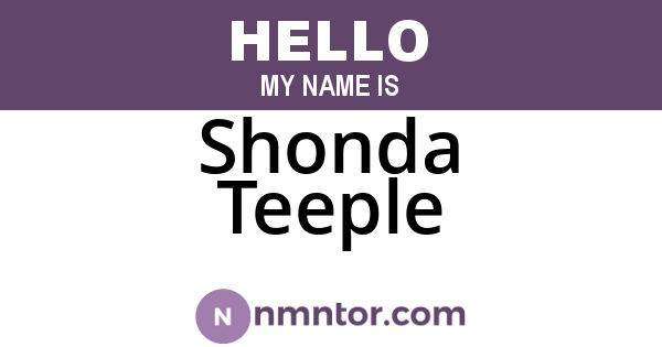 Shonda Teeple