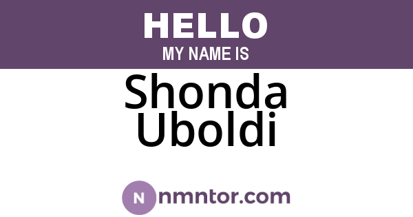 Shonda Uboldi