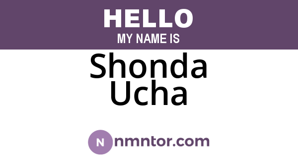Shonda Ucha