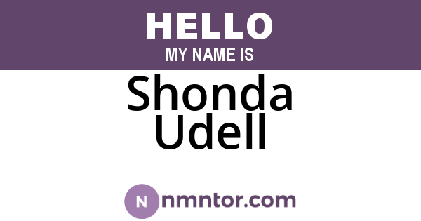 Shonda Udell