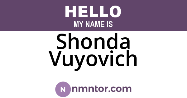 Shonda Vuyovich
