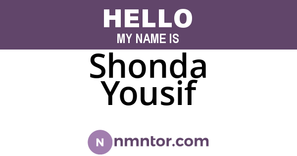 Shonda Yousif
