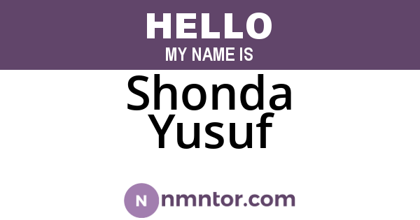 Shonda Yusuf