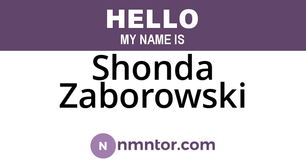 Shonda Zaborowski