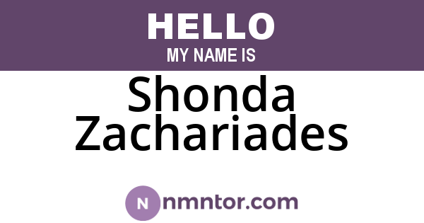 Shonda Zachariades