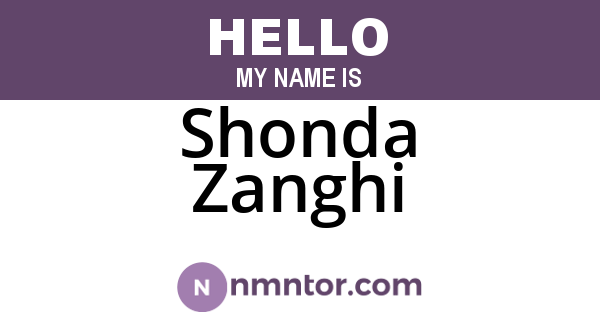 Shonda Zanghi