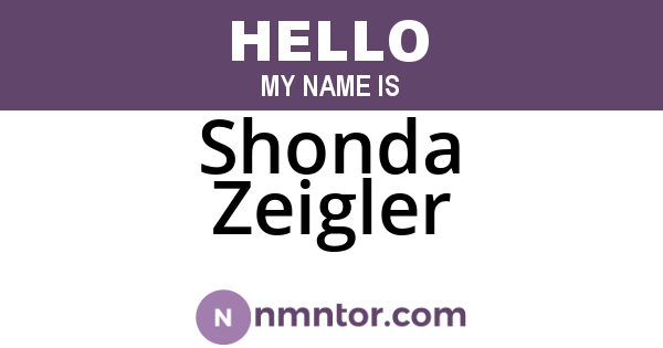 Shonda Zeigler