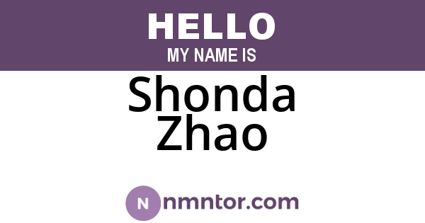 Shonda Zhao