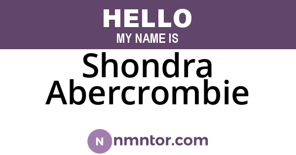 Shondra Abercrombie