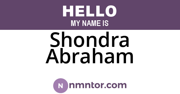 Shondra Abraham