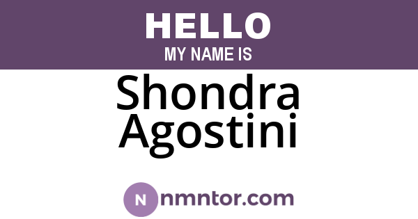 Shondra Agostini