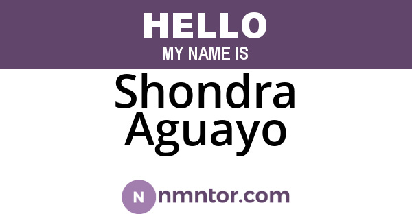 Shondra Aguayo
