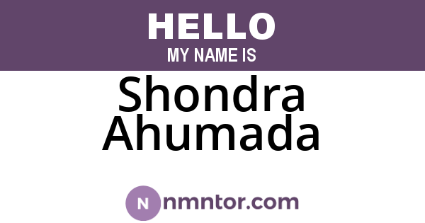 Shondra Ahumada