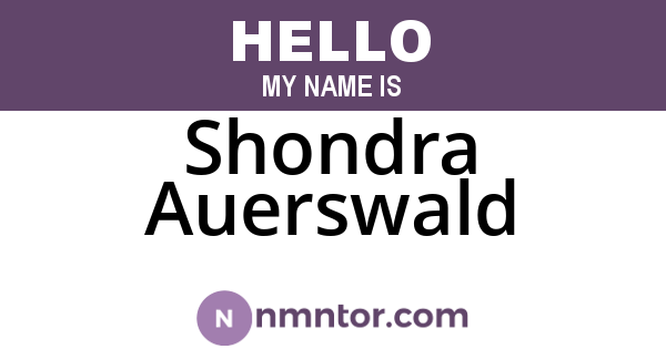Shondra Auerswald