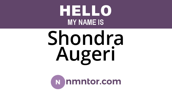 Shondra Augeri