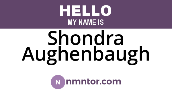 Shondra Aughenbaugh